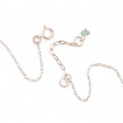 Alternate image for Fantasy Sea-Inspired Amazonite and Apatite Pendant Necklace Marine Leaves