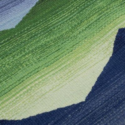 Alternate image for Peruvian Hand Loomed Wool Area Rug 4x6 Sunset