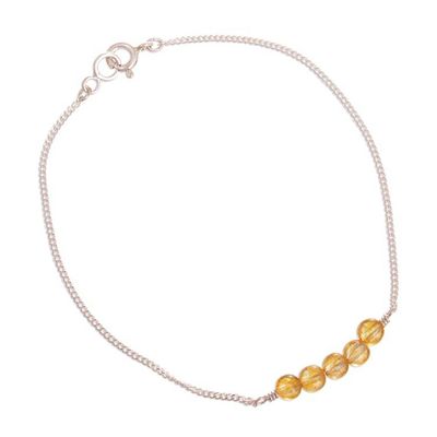 Alternate image for Sterling Silver Pendant Bracelet with Citrine Gemstones Enchanting Aura