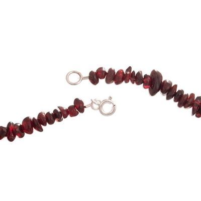 Alternate image for Garnet and White Pearl Beaded Necklace with Golden Accents Passion Pearl