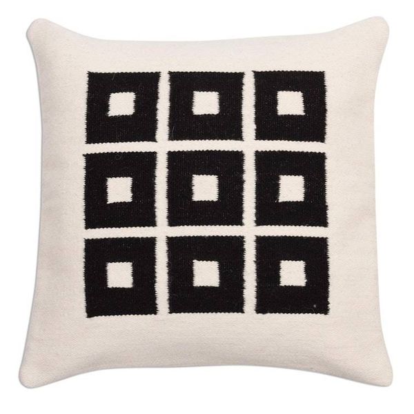 Alternate image for Handwoven Square Pattern Wool Cushion Cover from Peru Chic Windows