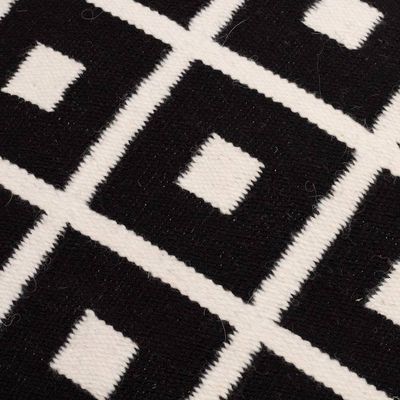 Alternate image for Handwoven Square Pattern Wool Cushion Cover from Peru Chic Windows