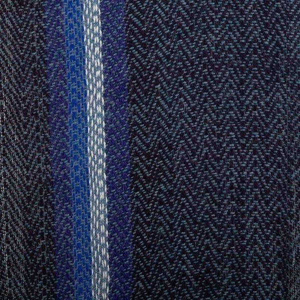 Alternate image for Blue and Ivory 100 Alpaca Striped Scarf Hand-Woven in Peru Seabed