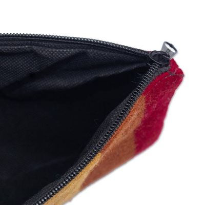 Alternate image for Handloomed Multicolored Wool Clutch Peruvian Rainbow