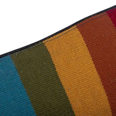 Alternate image for Handloomed Multicolored Wool Clutch Peruvian Rainbow