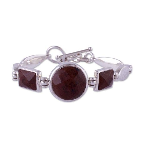 Alternate image for Mahogany obsidian pendant bracelet Magnificent