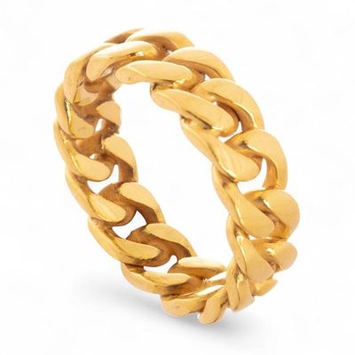 Alternate image for High-Polished 18k Gold-Plated Sterling Silver Band Ring Solar Bonds