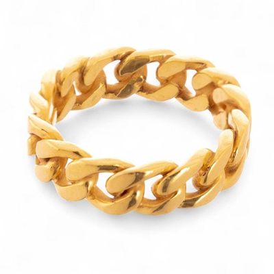 Alternate image for High-Polished 18k Gold-Plated Sterling Silver Band Ring Solar Bonds