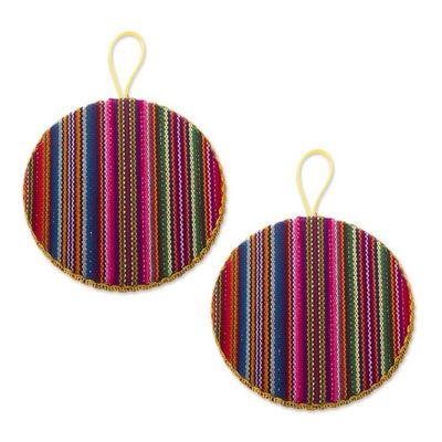 Alternate image for Colorful Handmade Christmas Ornaments from Peru Pair Star of Bethlehem