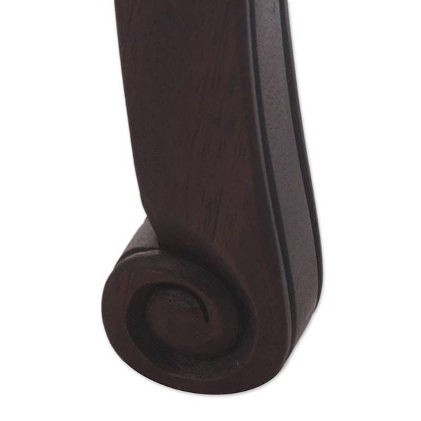 Alternate image for Mohena Wood and Red Leather Bench from Peru Majestic Seat