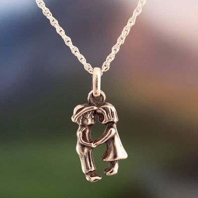 Primary image for Romantic Couple-Themed Darneked Silver Pendant Necklace For Eternity