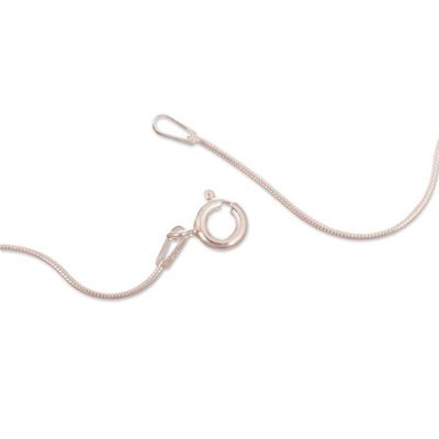 Alternate image for Silver Pendant Necklace with Amazonite and Cultured Pearl Wave Reflection