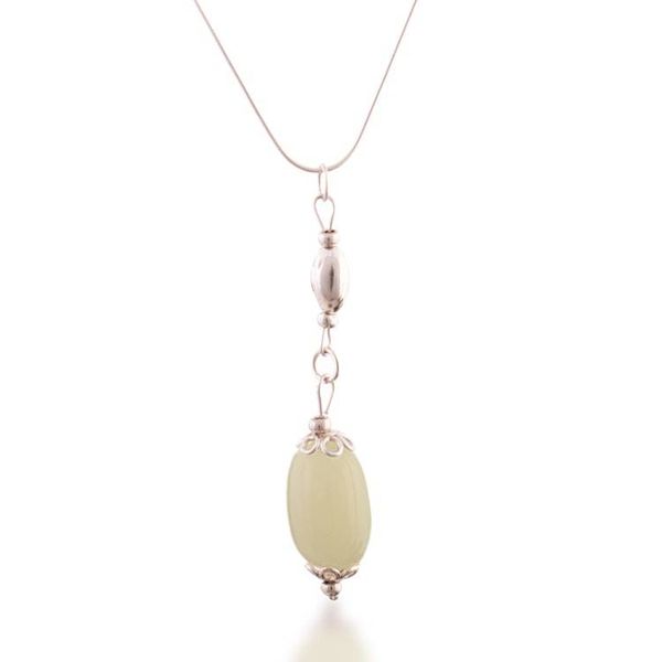 Alternate image for White Onyx Sterling Silver Pendant Necklace from Peru Sublime Appeal