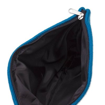 Alternate image for Music-Themed Embroidered Wool Clutch from Peru Natures Flute