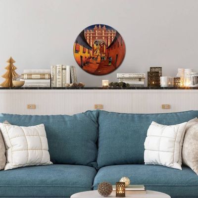 Primary image for Hand-Painted Ceramic Decorative Plate with Andean City Motif Ayacucho