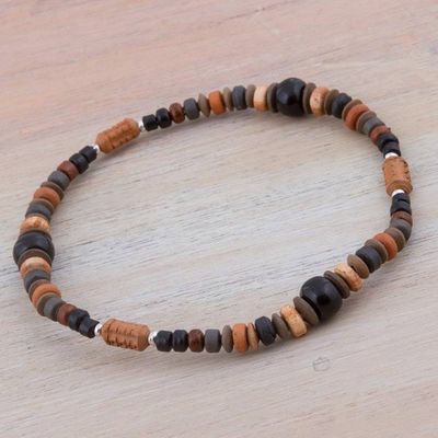 Alternate image for Black Sterling Silver and Ceramic Jewelry Set from Peru Mountain Lady