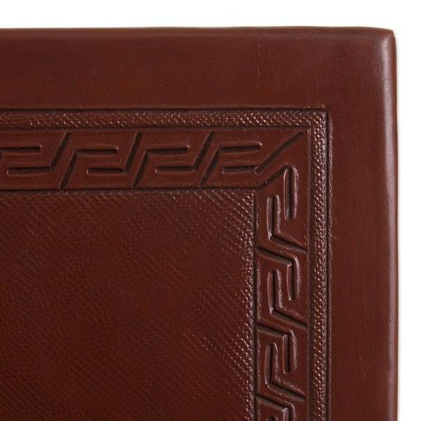 Alternate image for Handcrafted Traditional Cedar Wood Leather Accent Table Contemporary