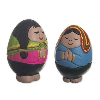 Alternate image for Handmade Nativity Scene from Peru 7 Pieces Eggcellent Christmas