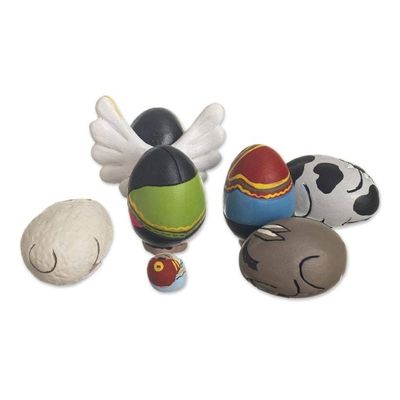 Alternate image for Handmade Nativity Scene from Peru 7 Pieces Eggcellent Christmas
