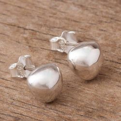 Image for Minimalist Sterling Silver Stud Earrings Bright Abstraction