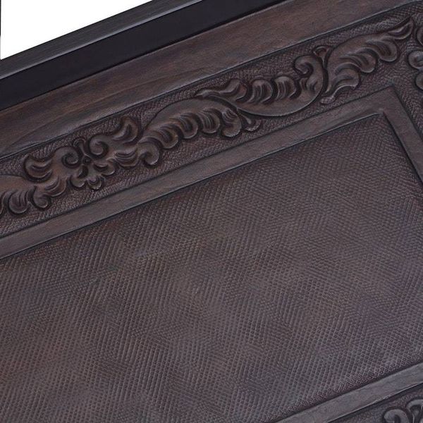 Alternate image for Unique Leather and Wood Serving Trays Set of 3 Collector