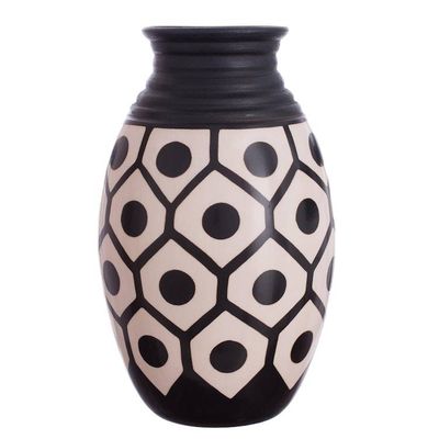 Alternate image for Geometric Chulucanas Ceramic Decorative Vase from Peru Chulucanas Geometry