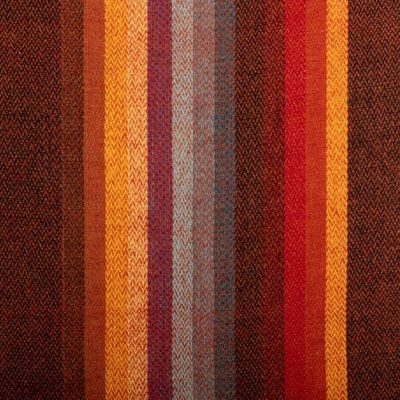 Alternate image for Striped and Fringed 100 Alpaca Shawl Handwoven in Peru Andean Hues