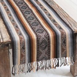 Image for Earth Tone Alpaca-Blend Table Runner Mountain Range