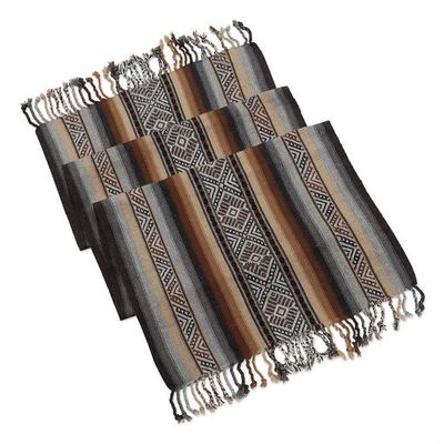 Alternate image for Earth Tone Alpaca-Blend Table Runner Mountain Range