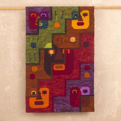 Alternate image for Hand Woven Alpaca Blend Tapestry Stairway of Time