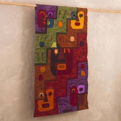 Alternate image for Hand Woven Alpaca Blend Tapestry Stairway of Time