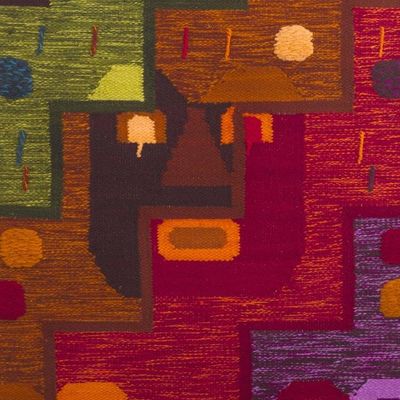 Alternate image for Hand Woven Alpaca Blend Tapestry Stairway of Time