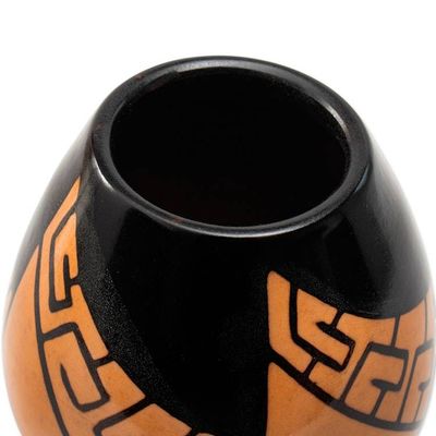 Alternate image for Handcrafted Folk Art Chulucanas Ceramic Decorative Vase Andean Path