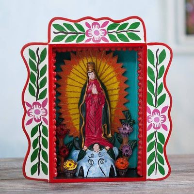 Primary image for Handmade Wood Retablo of the Virgin Mary from Peru Mary