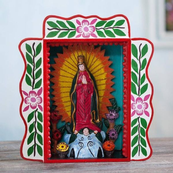 Alternate image for Handmade Wood Retablo of the Virgin Mary from Peru Mary
