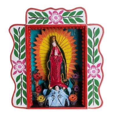 Alternate image for Handmade Wood Retablo of the Virgin Mary from Peru Mary