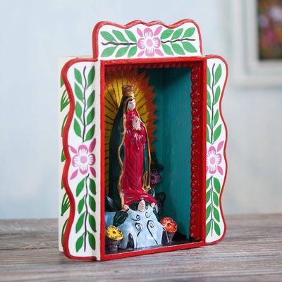 Alternate image for Handmade Wood Retablo of the Virgin Mary from Peru Mary