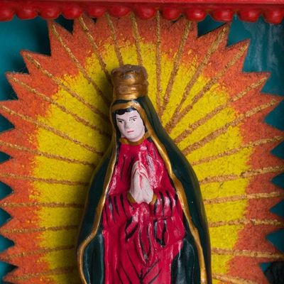 Alternate image for Handmade Wood Retablo of the Virgin Mary from Peru Mary