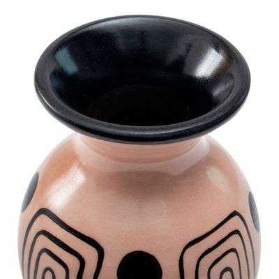 Alternate image for Modern Chulucanas Ceramic Decorative Vase with Spiral Motifs Spiral of Time