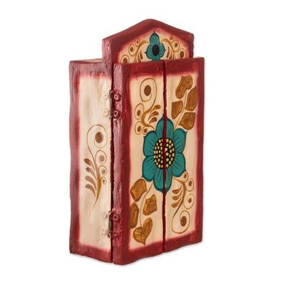 Alternate image for Hand-Painted Wood and Ceramic Retablo of Andean Music Store Andean Music Store