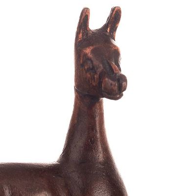 Alternate image for 2 Hand-Carved Cedar Wood Figurines of Resting Andean Vicunas Resting Vicunas