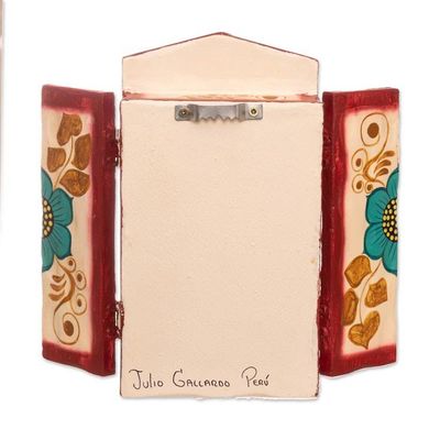 Alternate image for Hand-Painted Wood and Ceramic Retablo of Andean Music Store Andean Music Store