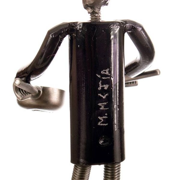 Alternate image for Eco-Friendly Recycled Metal Sculpture of Chef Made in Peru Metallic Flavors