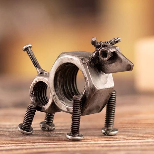 Alternate image for Animal-Themed Modern Abstract Recycled Auto Part Figurine Animalia