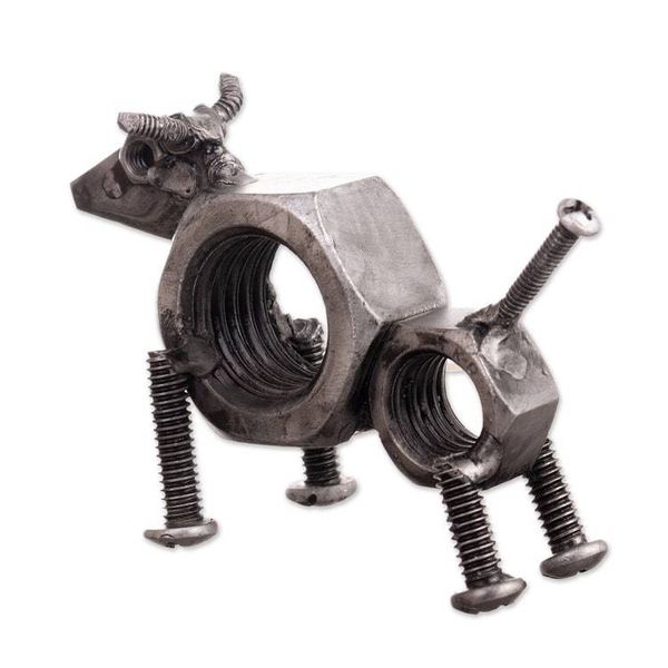 Alternate image for Animal-Themed Modern Abstract Recycled Auto Part Figurine Animalia