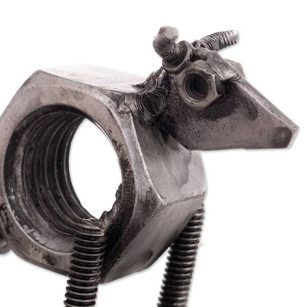 Alternate image for Animal-Themed Modern Abstract Recycled Auto Part Figurine Animalia