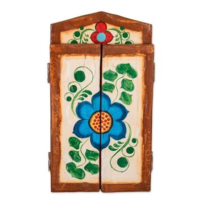 Alternate image for Colorful Wood and Ceramic Retablo of Weavers at Market Colorful Marketplace