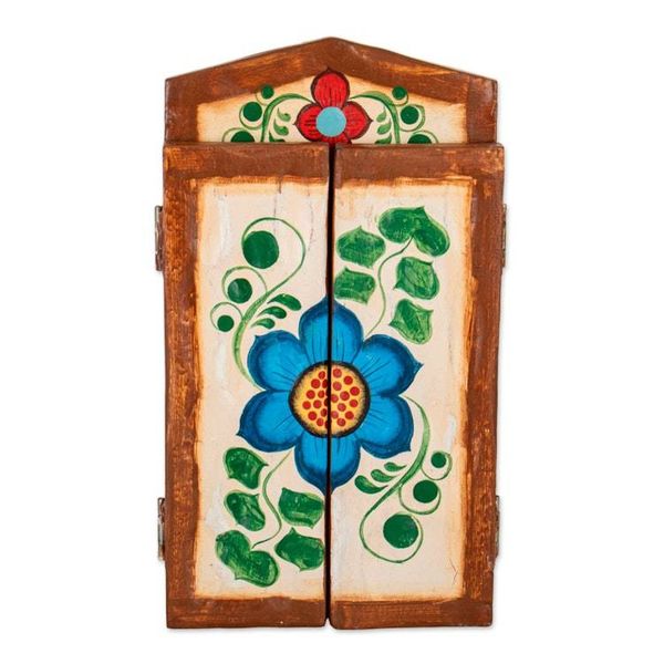 Alternate image for Colorful Wood and Ceramic Retablo of Weavers at Market Colorful Marketplace