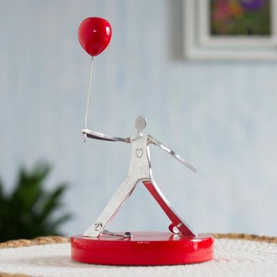 Primary image for Romantic Aluminum Sculpture Crafted in Peru Balloon of Love