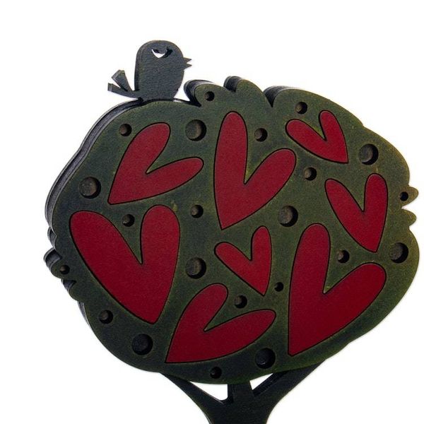 Alternate image for Handcrafted Aluminum Sculpture of Happy Children Tree  Bird Fun